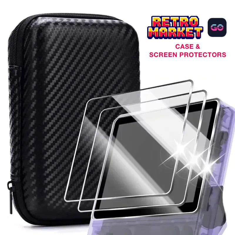 Carry Case + Screen Protectors for RetroMarket GO